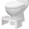 Basicwise Portable Squatting Bathroom Stool, White, 6.25-in. Toilet Assistance w/Freshener Space QI004647.WT - alternate 1